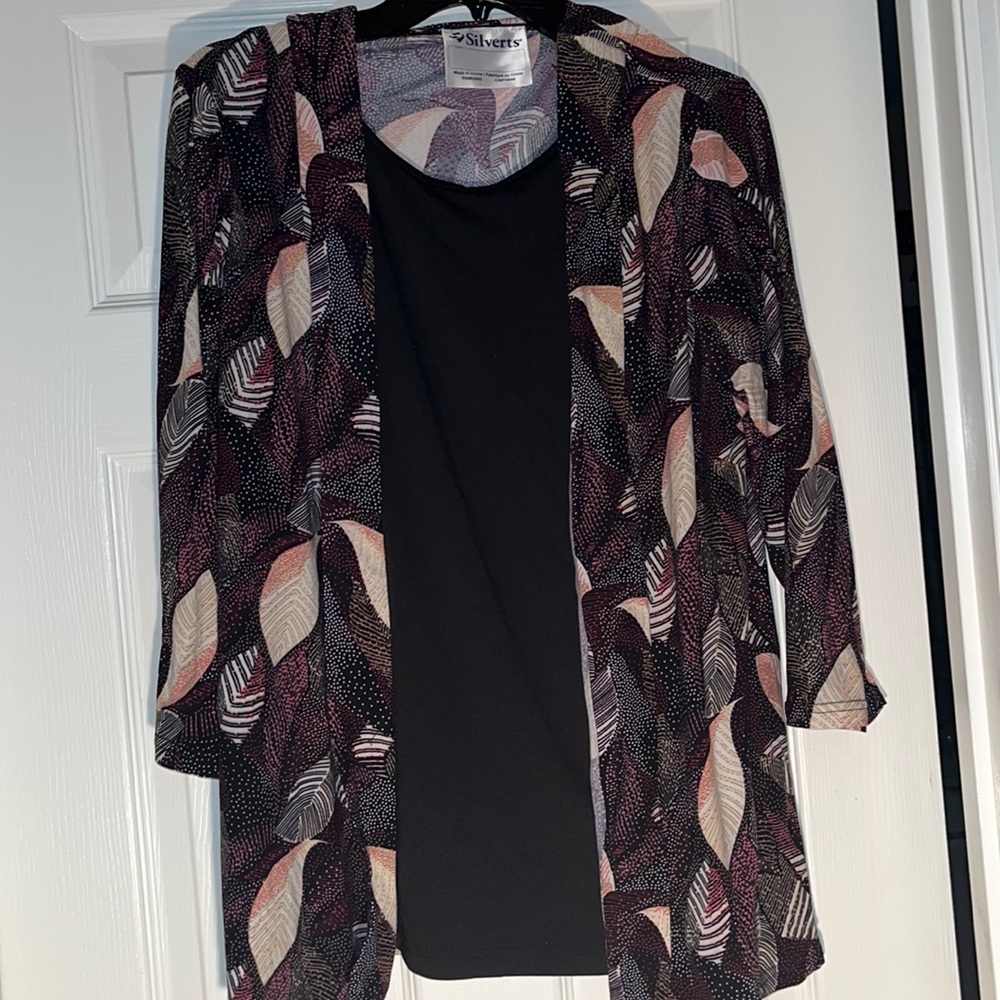 Silverts Open Back Twofer Top Size L